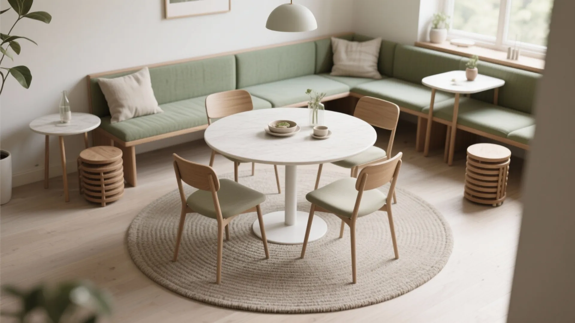 5. Choose compact, multipurpose furniture and rugs