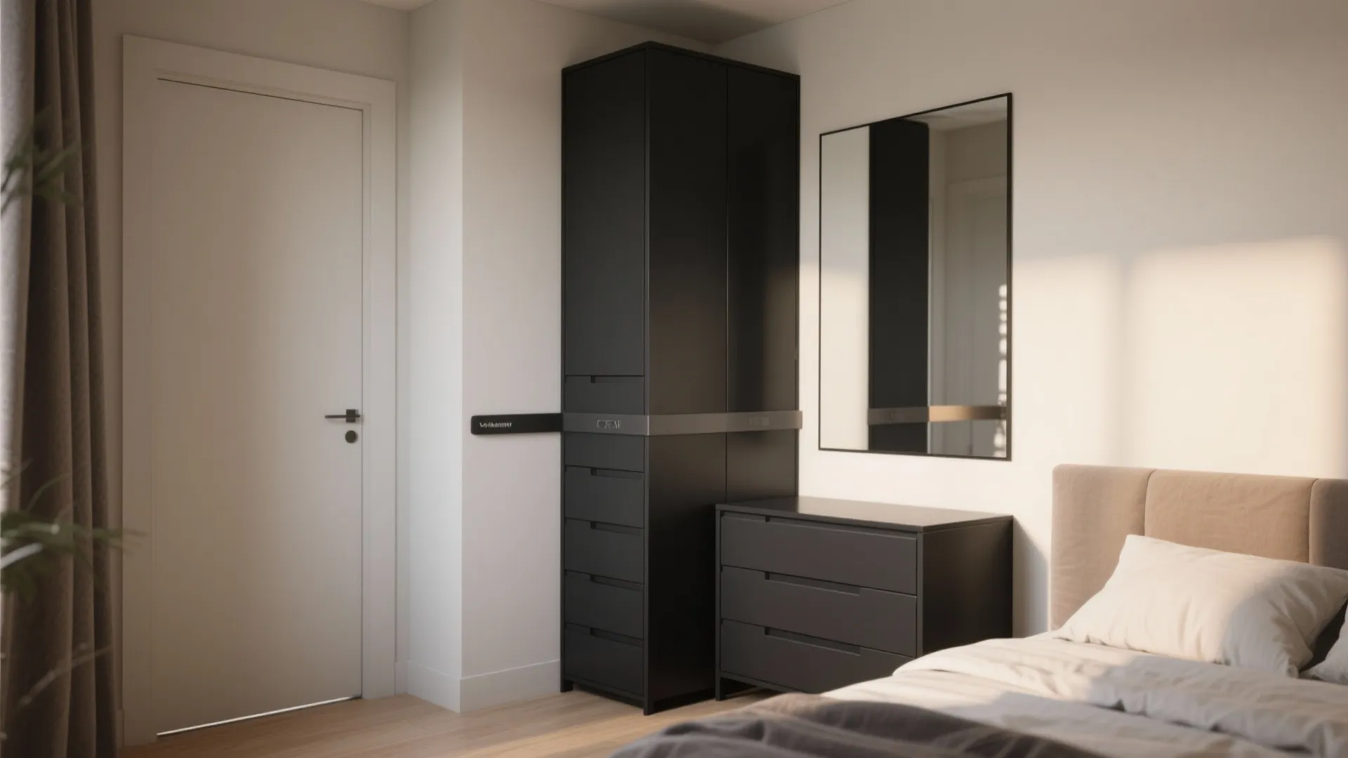 5. Compact Black Dresser for Small Bedrooms