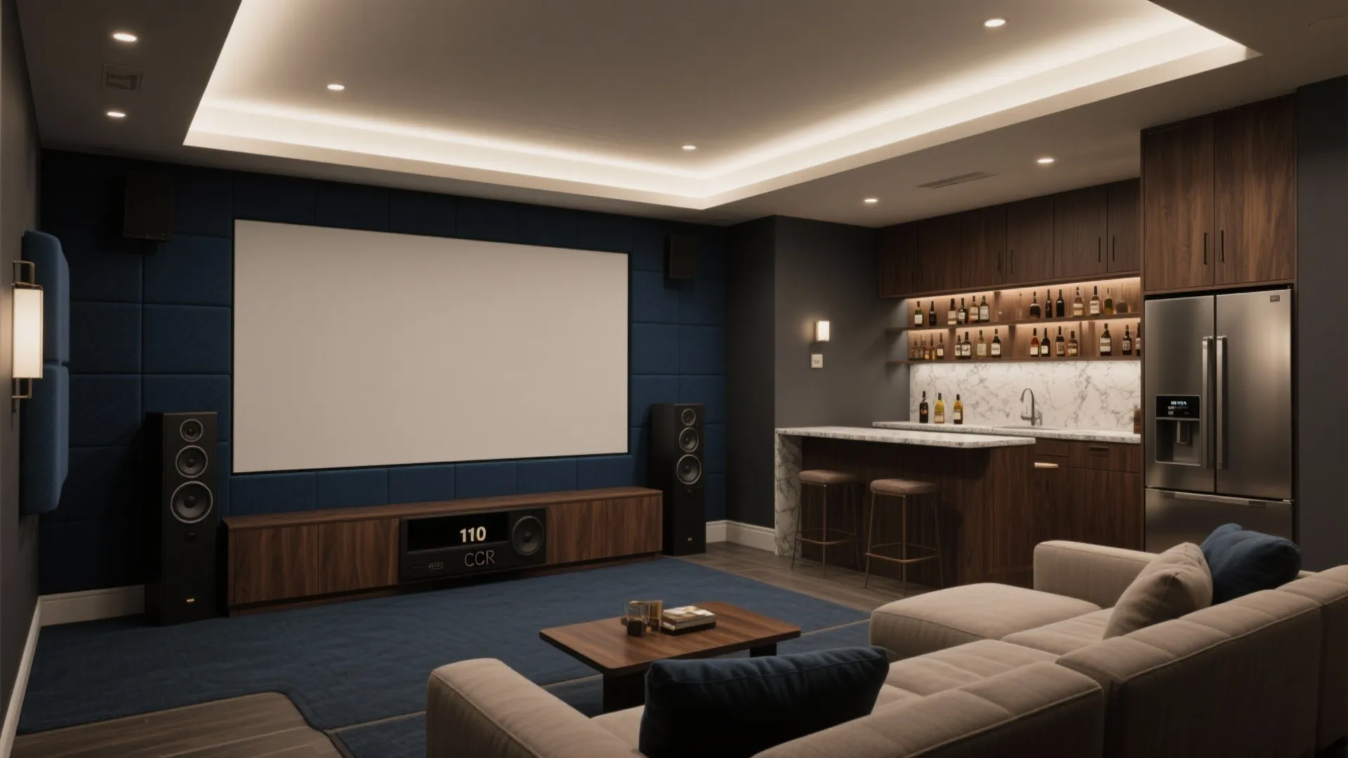 Small Home Theater Room with Bar: Maximize Fun in Minimal Space: Fast-Track Guide to Designing a Small Home Theater Room with Bar in Minutes