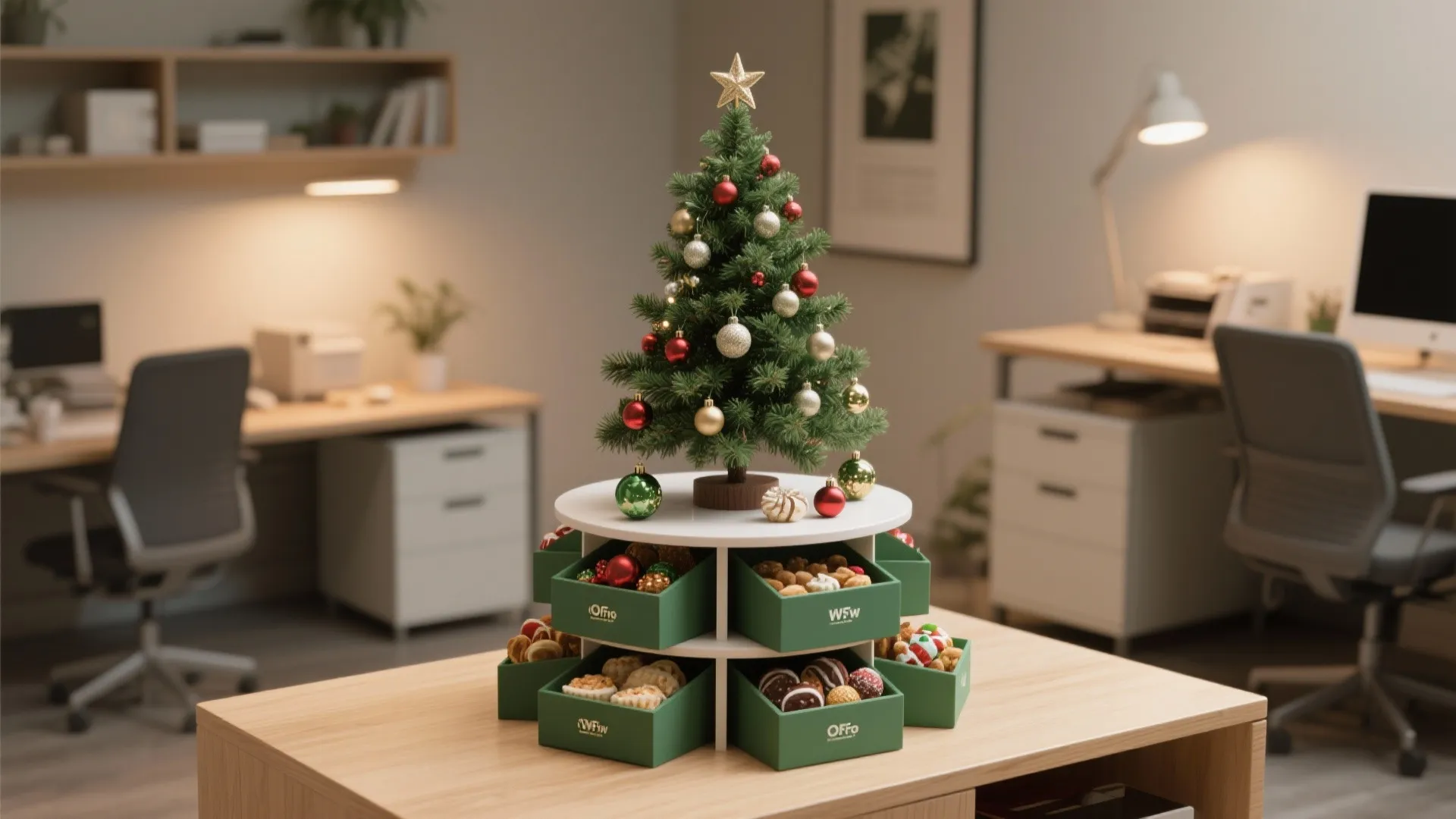 Compact Tree with Multipurpose Storage