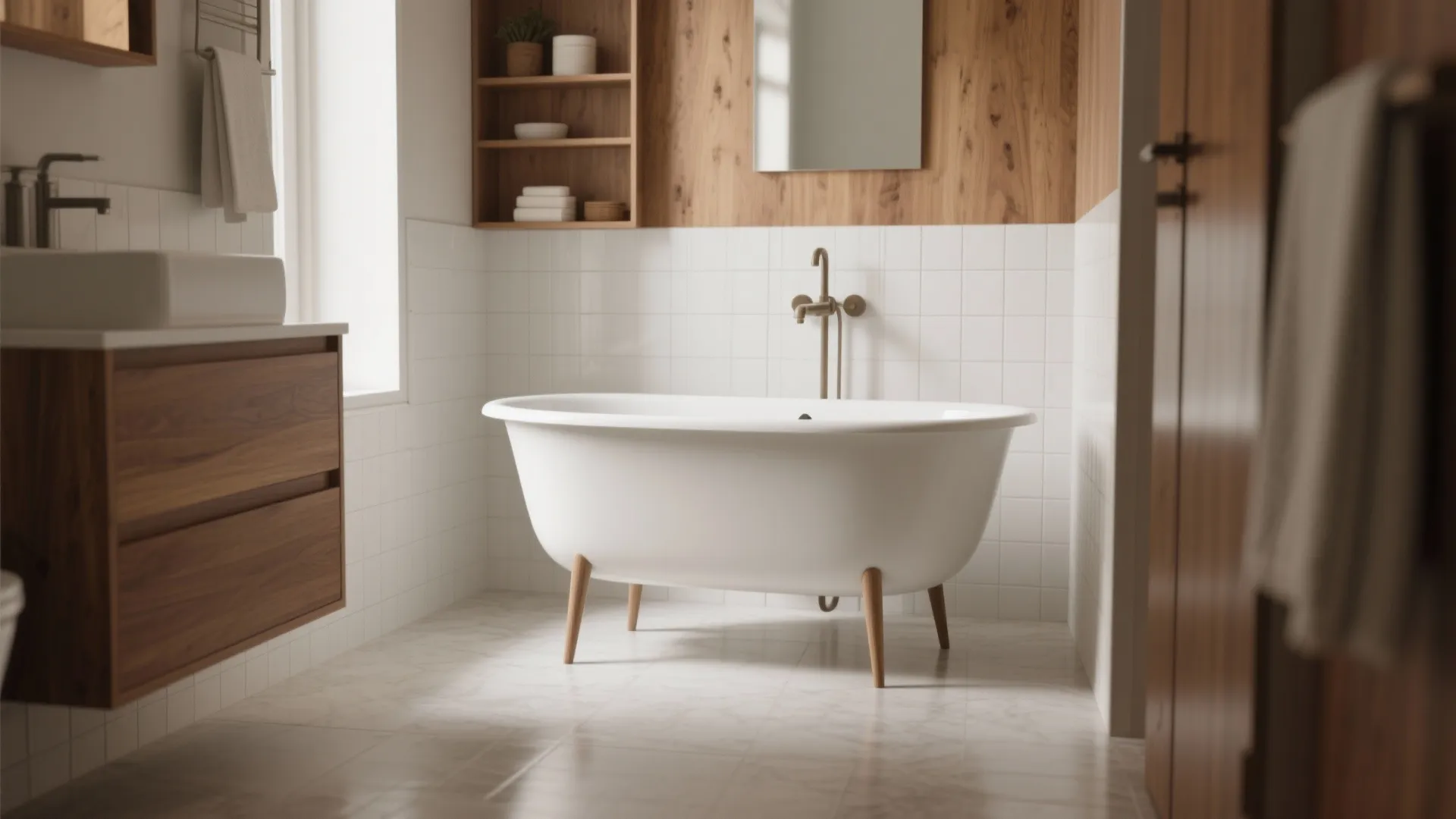 9. Compact Freestanding Tub