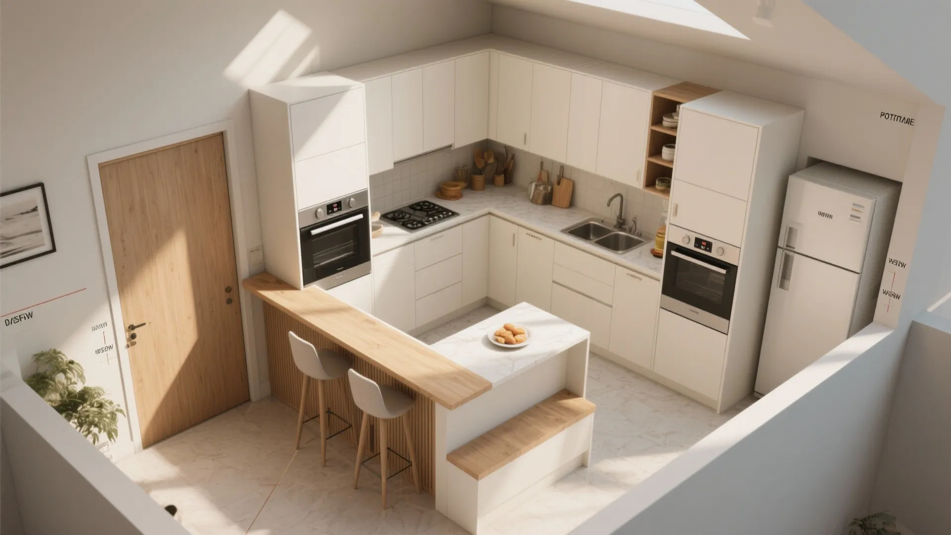 3. Compact U-shape with breakfast rail