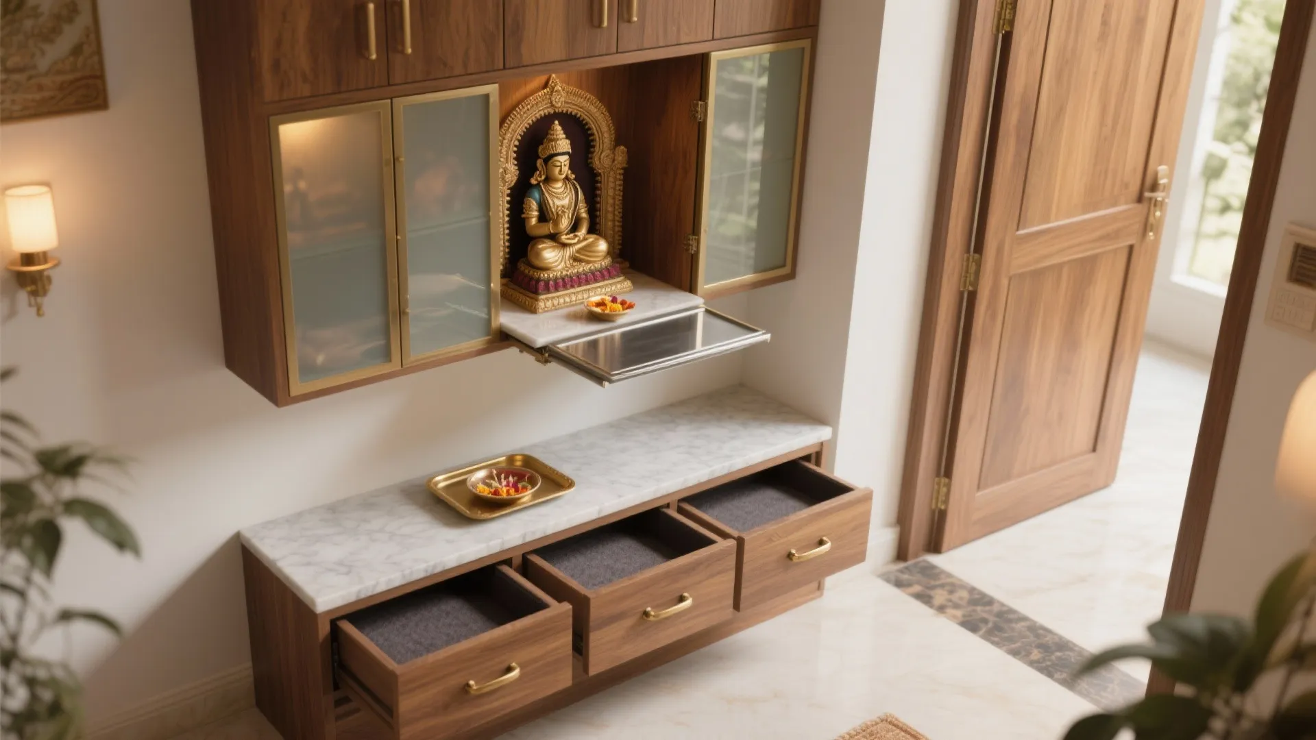 Compact Multi-Function: Seat, Storage, and Discreet Doors