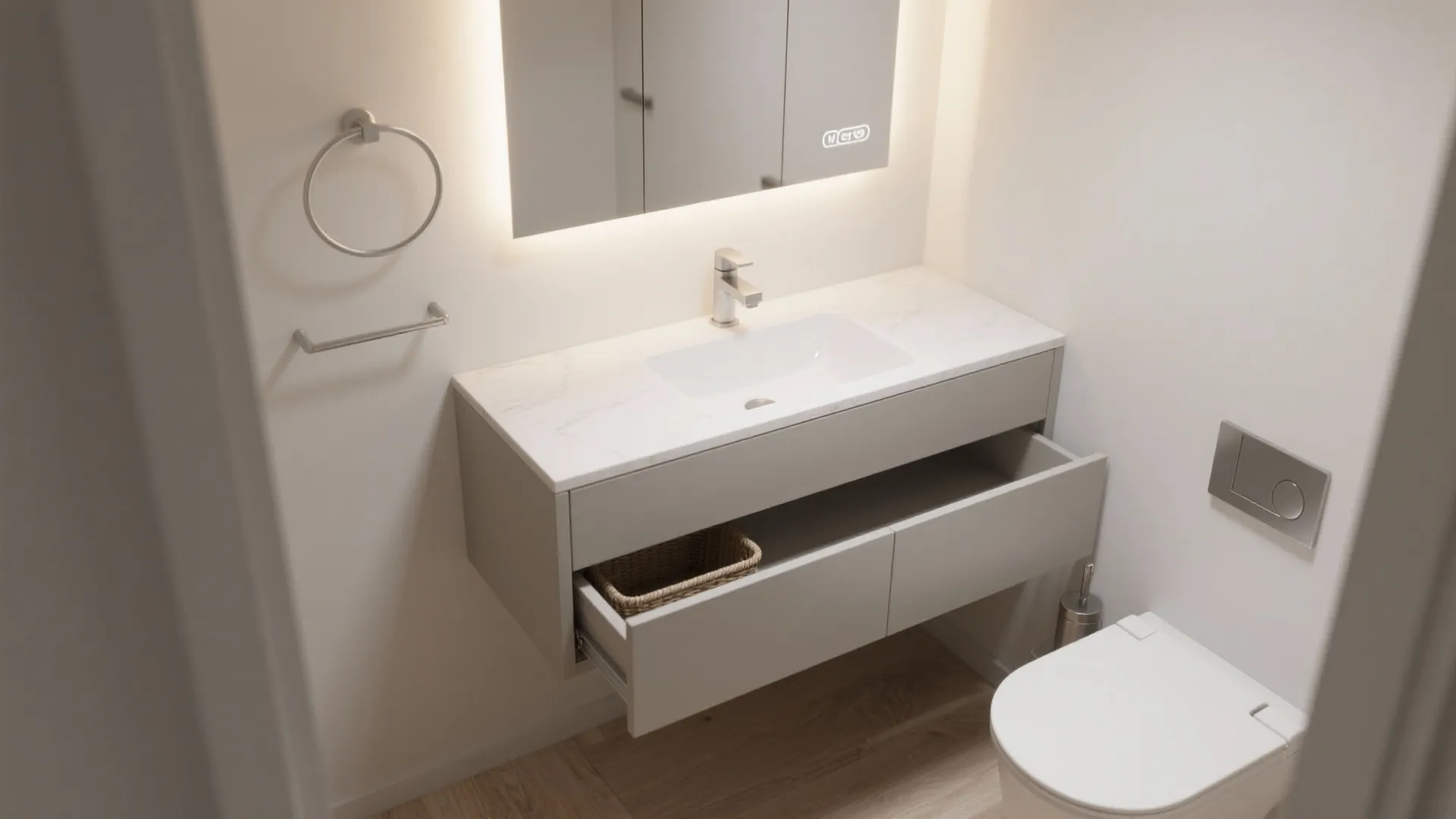 3. Choose a Compact, Stylish Vanity