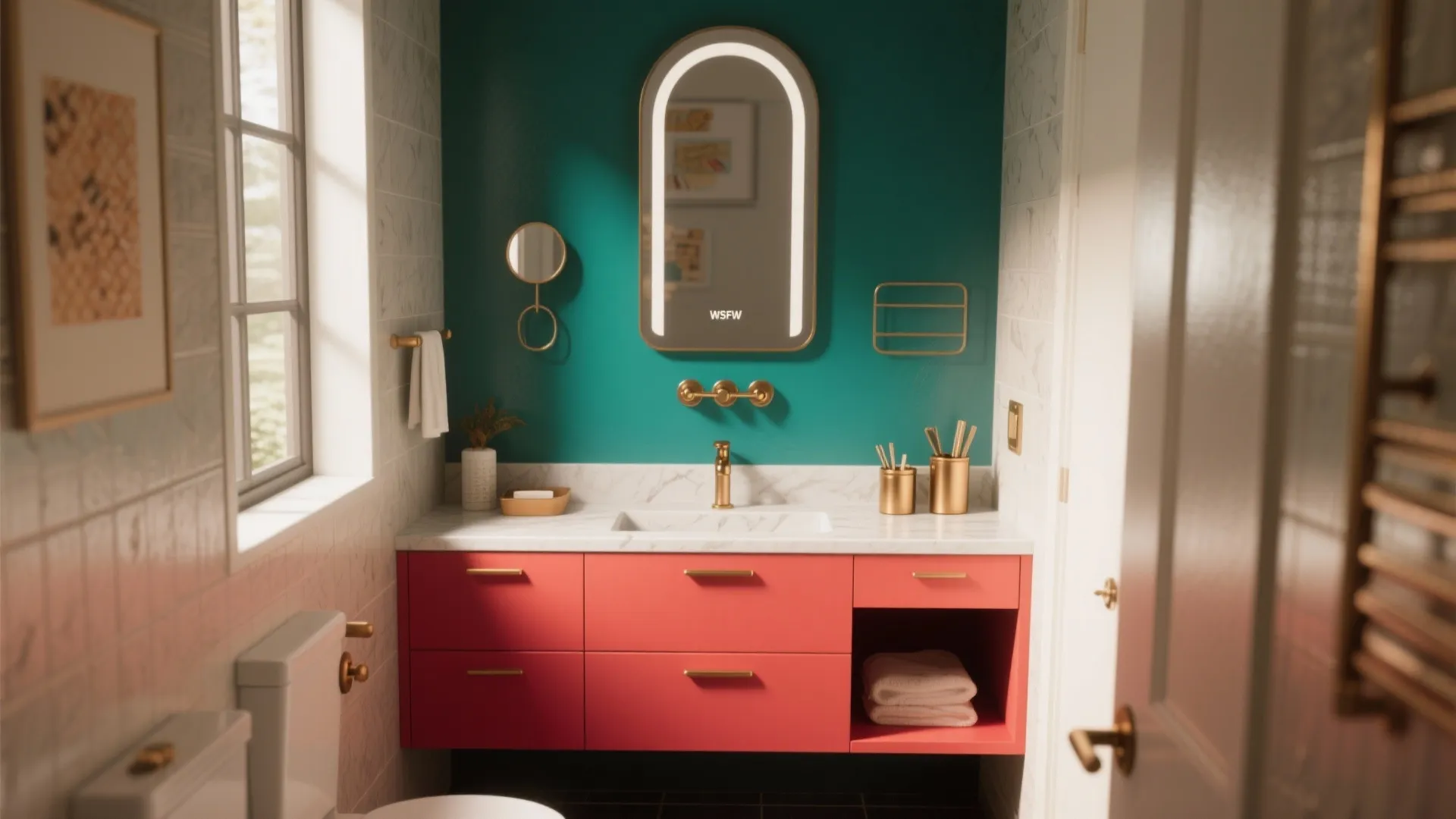 3. Compact Vanities with Big Personality