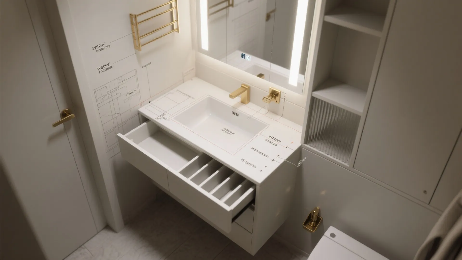 3. Build a compact, multi-use vanity