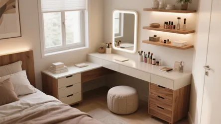5 makeup vanity table ideas with lighted mirror