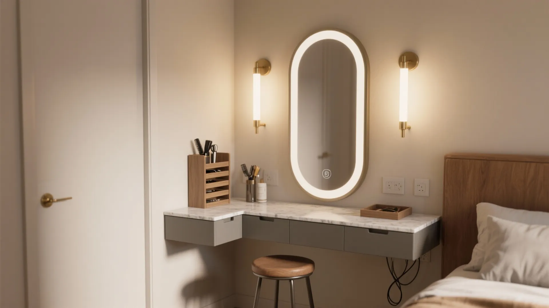 Small Space DIY Vanity Table Ideas for Any Home: 1 Minute to a Pinterest-Worthy Small Vanity—No Contractor Needed