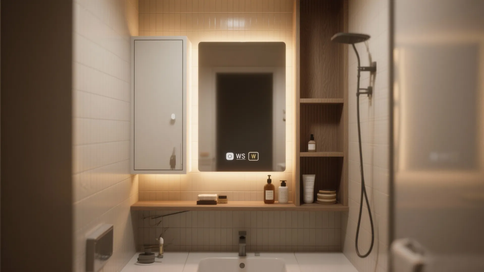 Inspiration 5: Multi-Function Vanity Mirror for Small Baths
