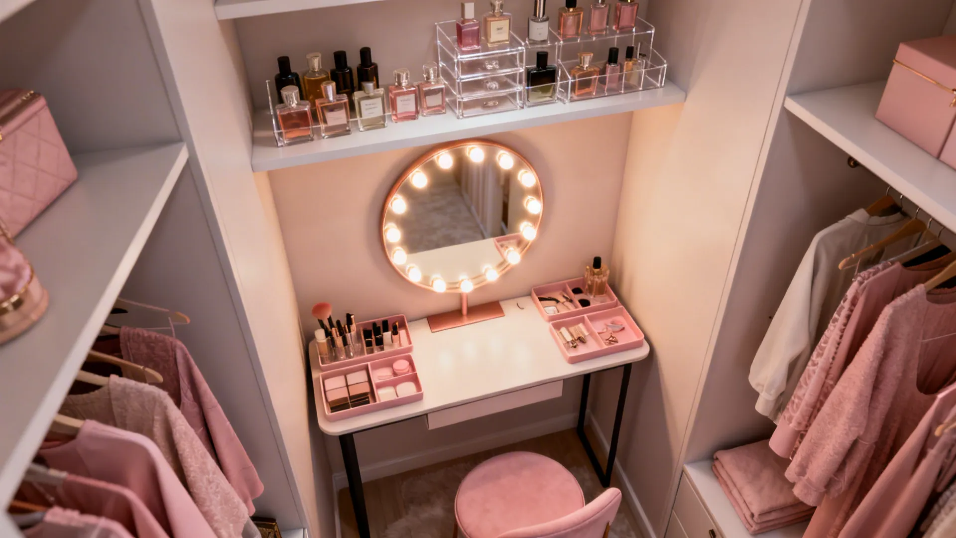 5. Compact glam vanity corner