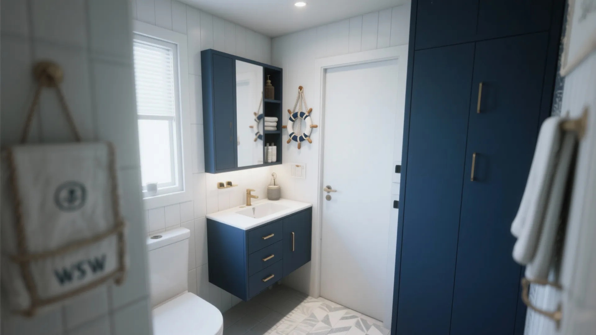 6. Compact Vanity with Storage