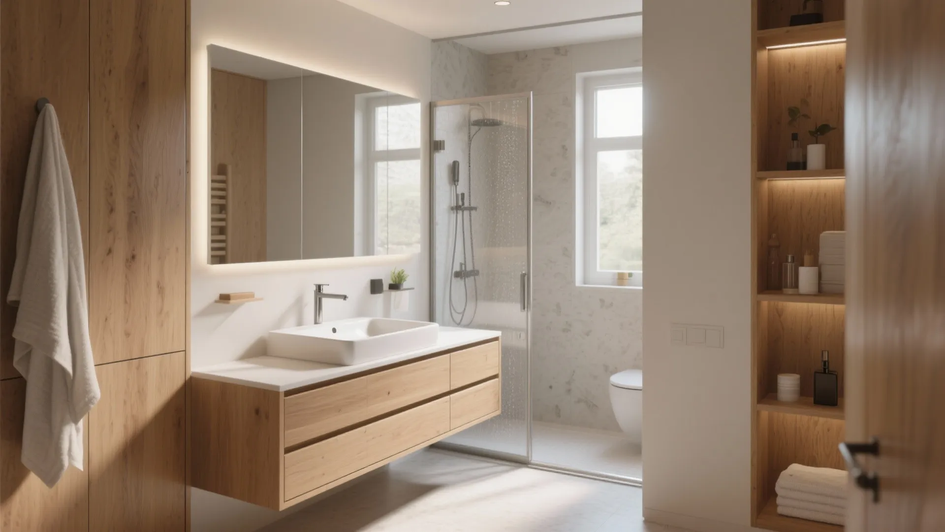 10. Compact Vanity with Storage