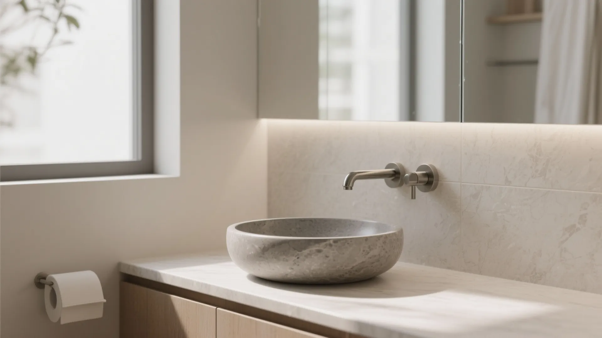 Vessel Sinks in Natural Stone or Matte Porcelain