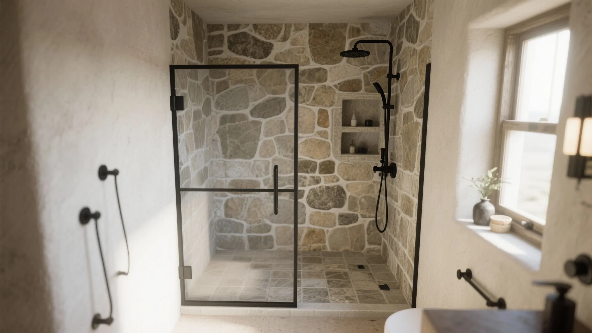 6. Compact Walk-in Shower