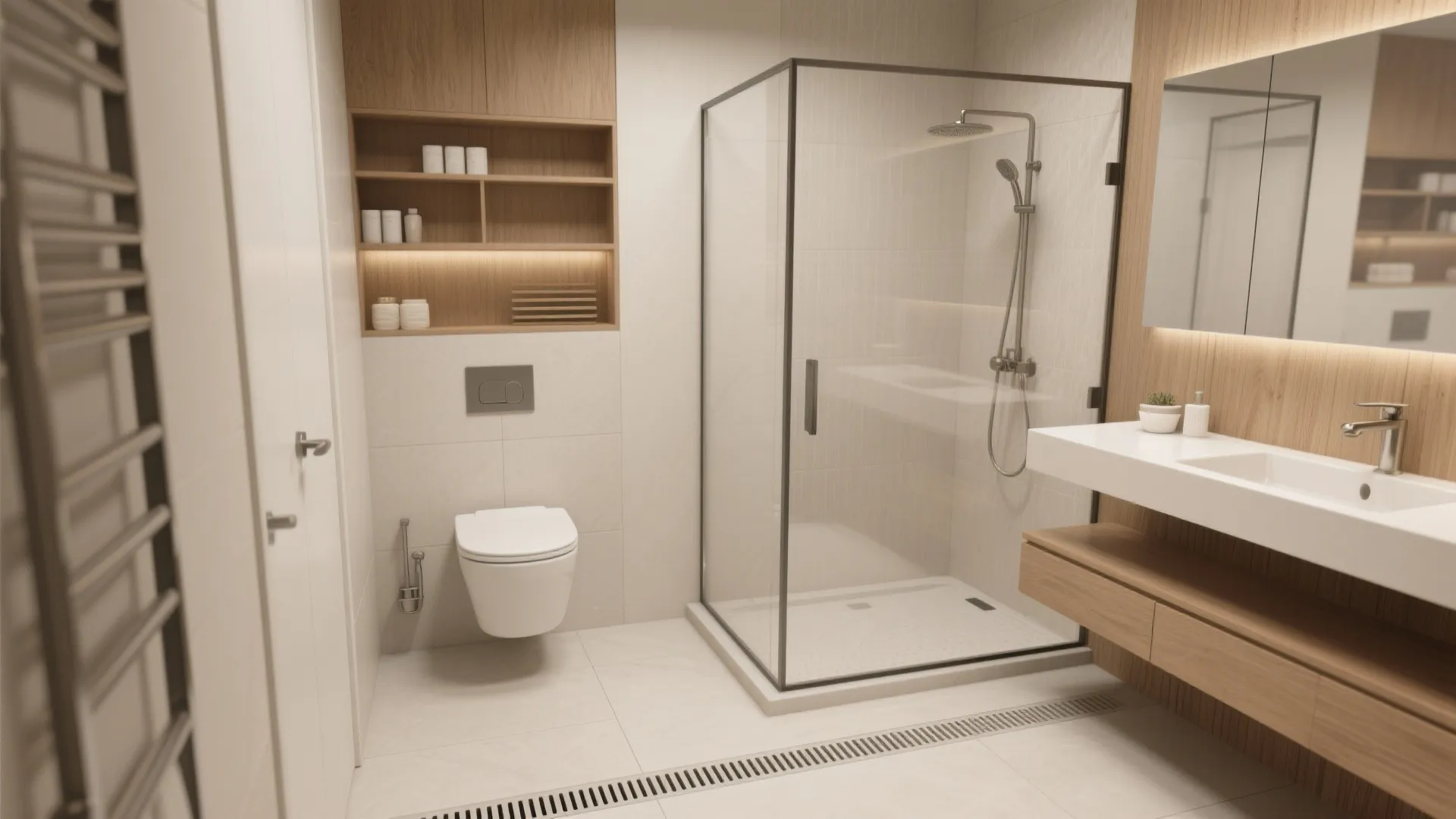 Compact wet room or walk-in conversion