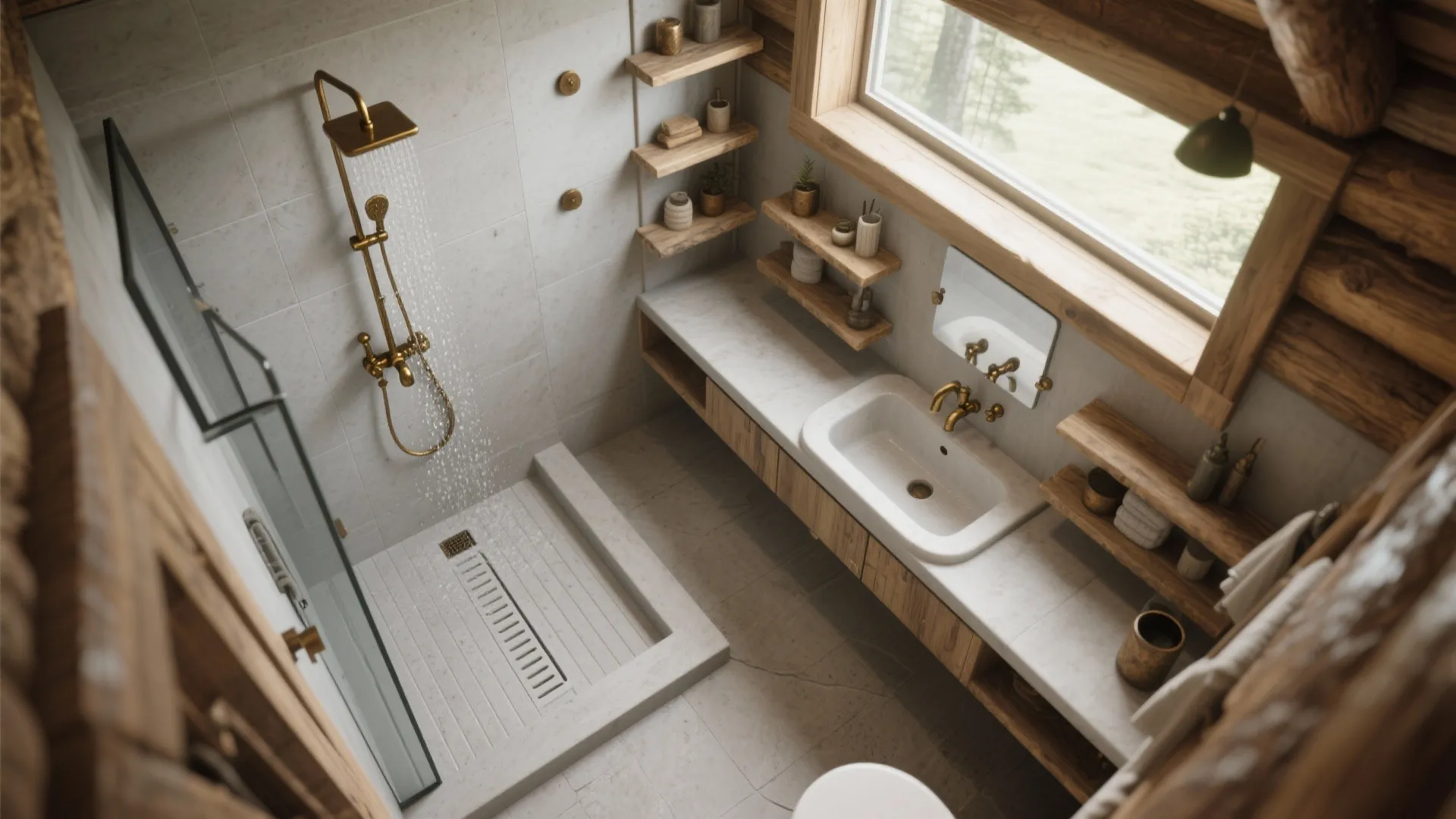 3. Compact Wet Room for Tiny Footprints