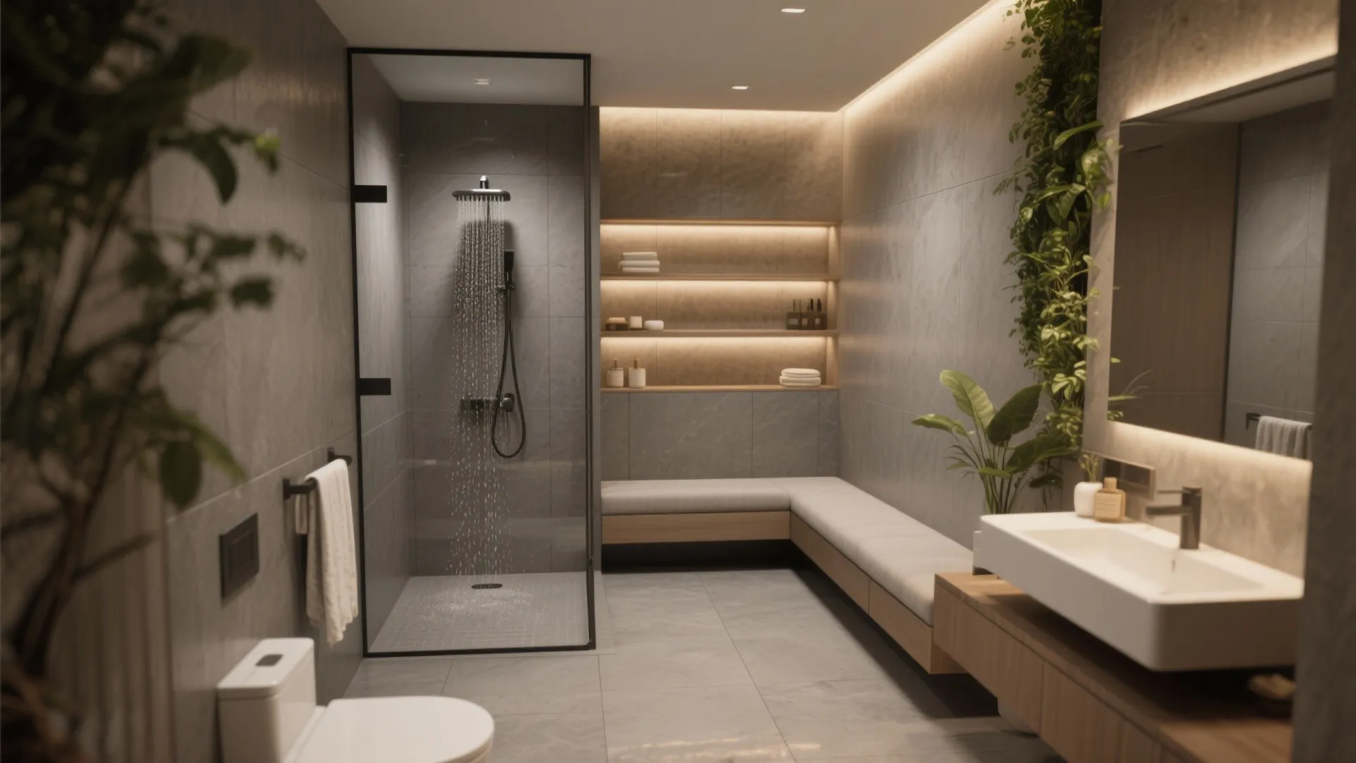 3. Wet-room strategy: compact, luxurious baths