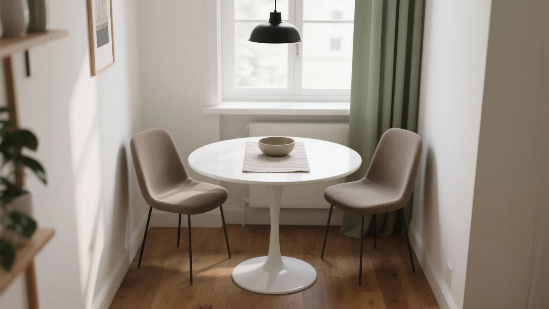 Small White Dining Table for 2: Stylish Space-Saving Solutions: 1 Minute to the Perfect Cozy Dining Nook for Two
