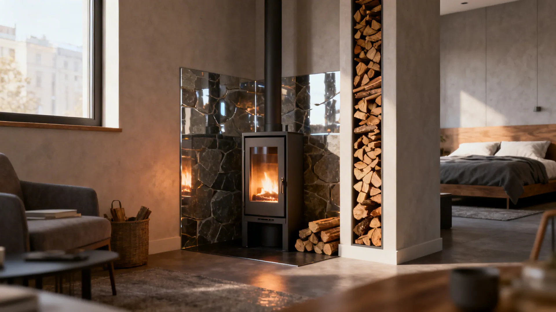 5 Clever Ideas for a Wood Burning Stove in a Small Room