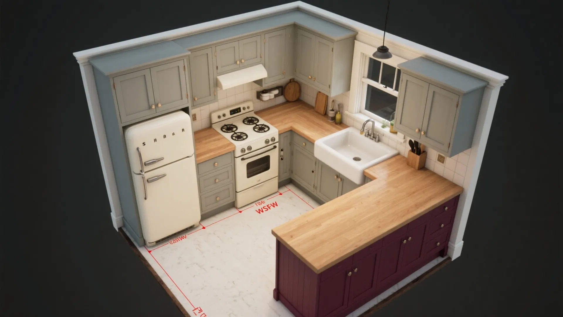 5. Compact work triangle and smart appliance choices