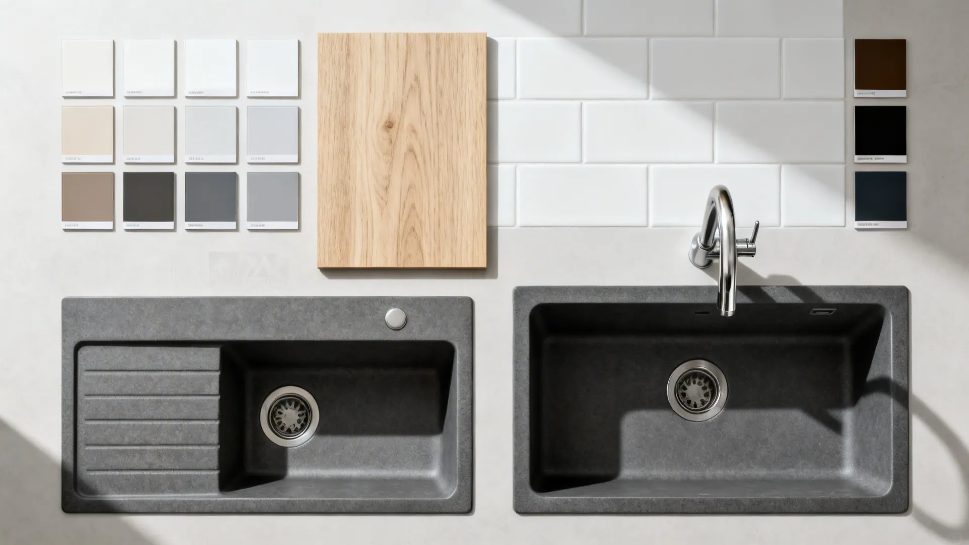 Composite Granite/Quartz for Color and Quiet