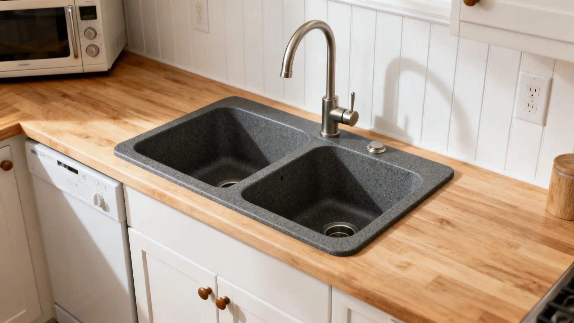 Composite Granite/Quartz for Color and Quiet