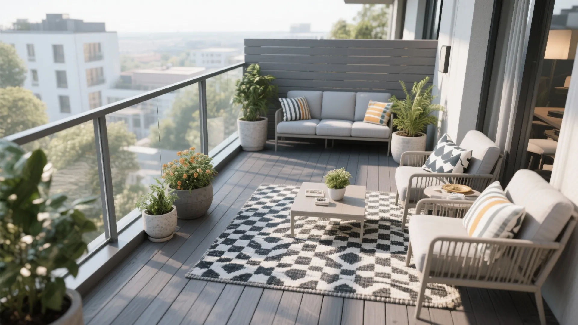 4. Outdoor Rugs Over Composite Boards