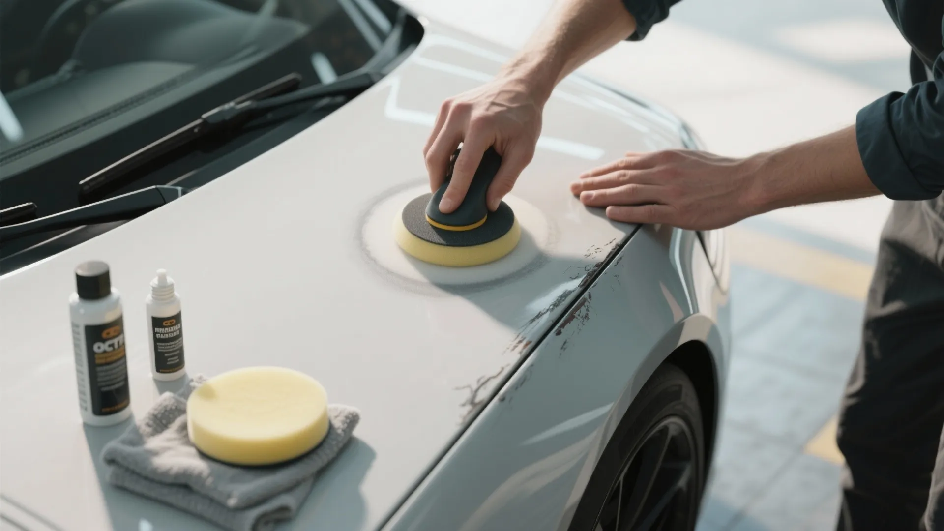 3. Try a rubbing compound and polish for stubborn scuffs