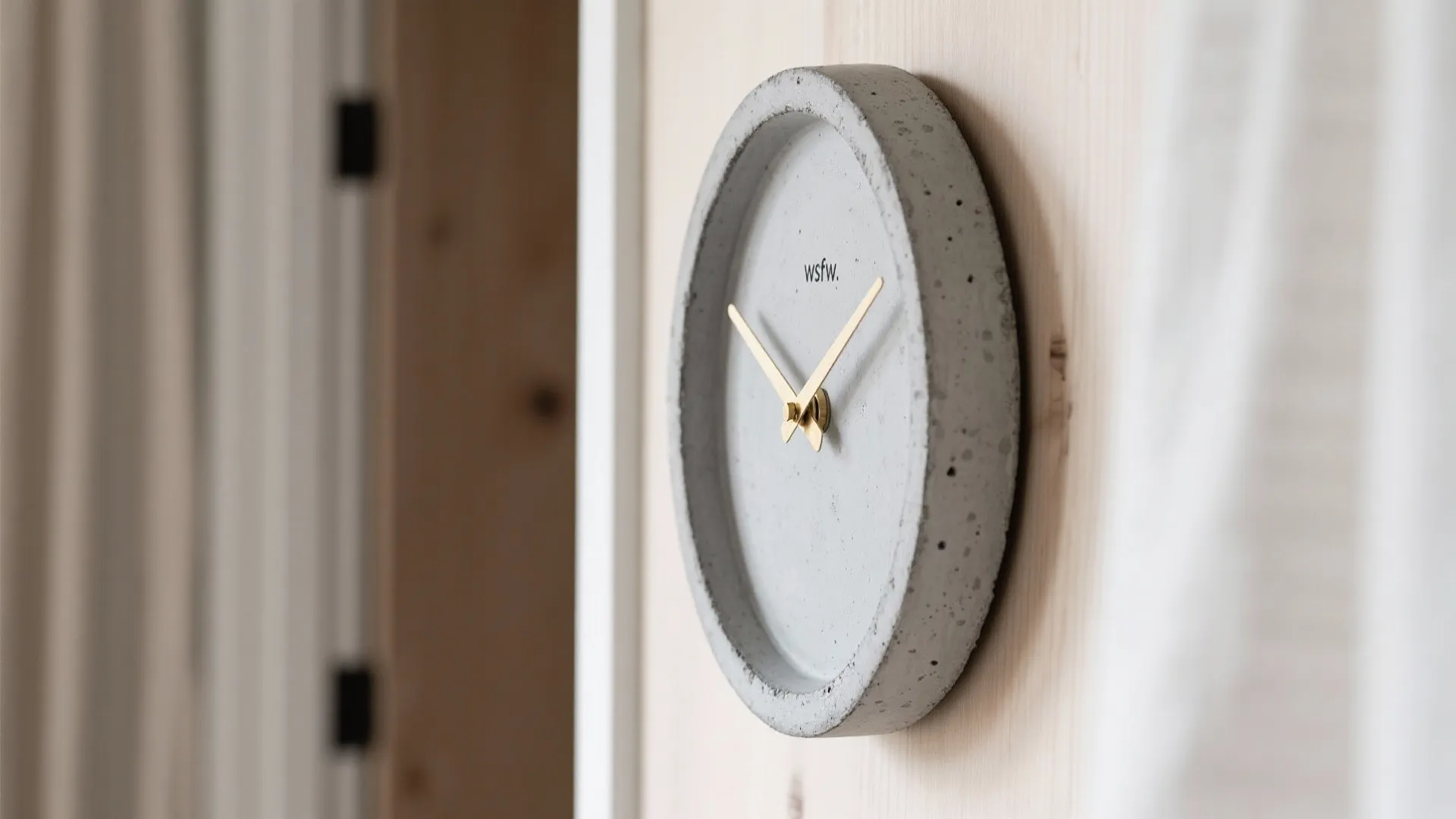 Minimal Concrete Clocks, Calm and Sculptural
