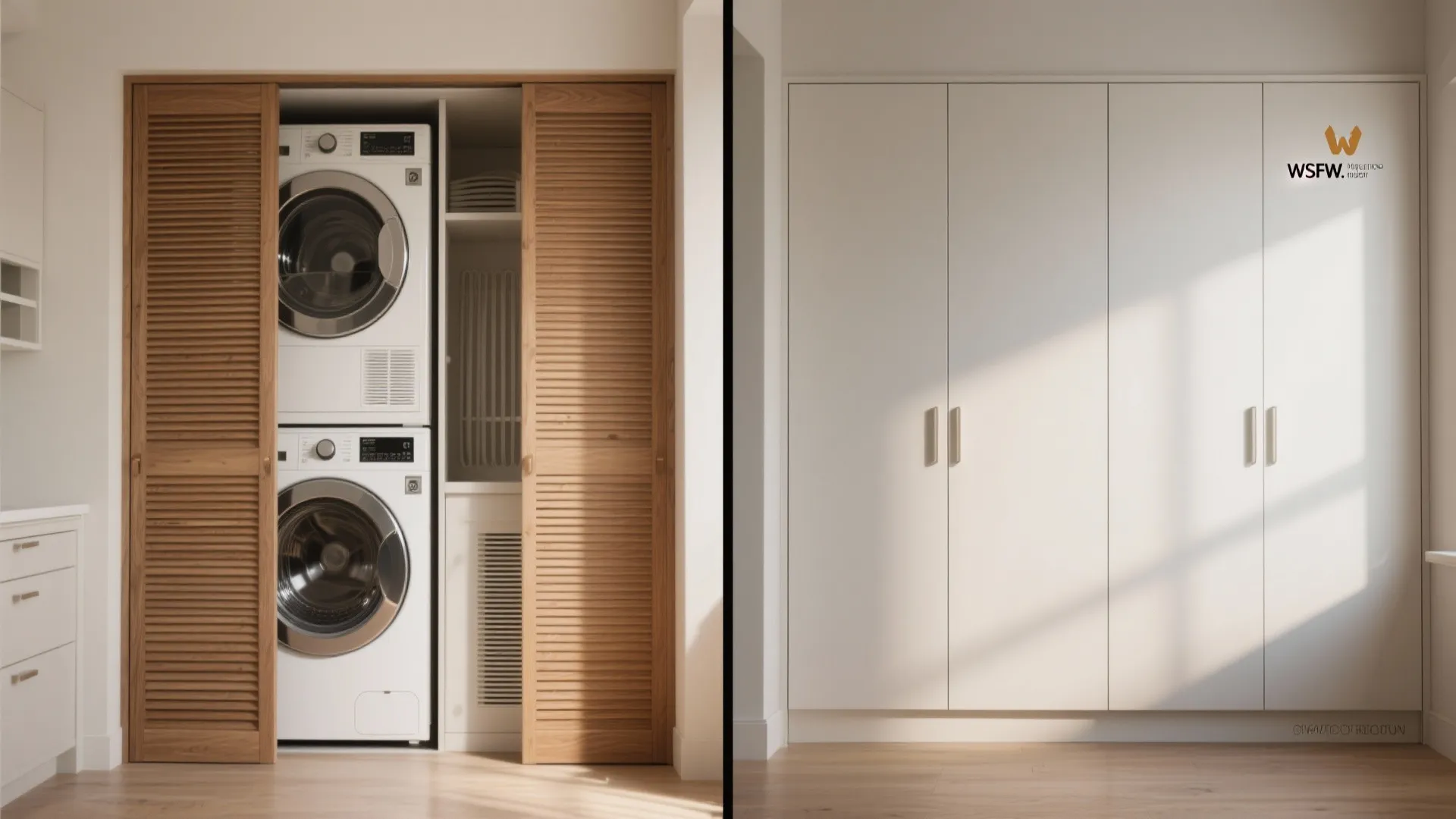 4. Concealed appliances with sliding doors