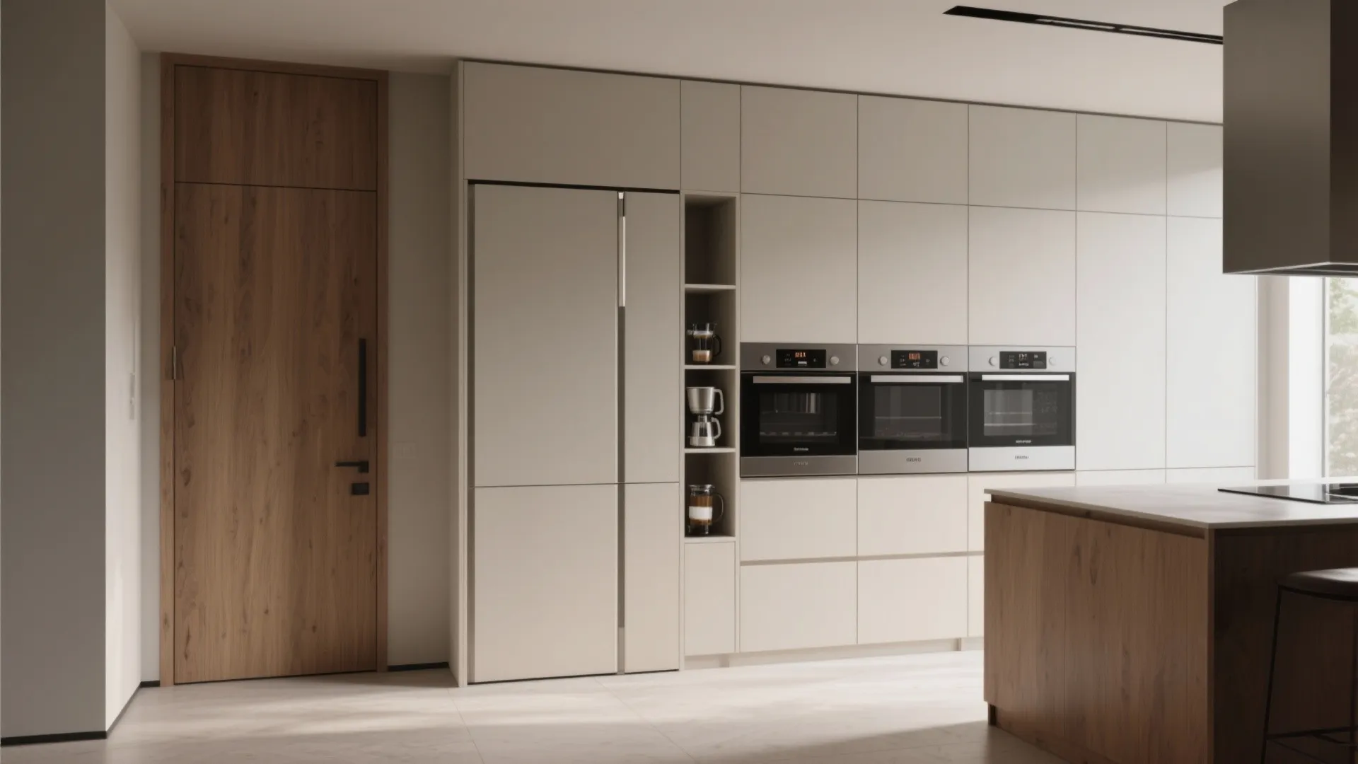 4. Streamlined Appliances & Concealed Work Zones