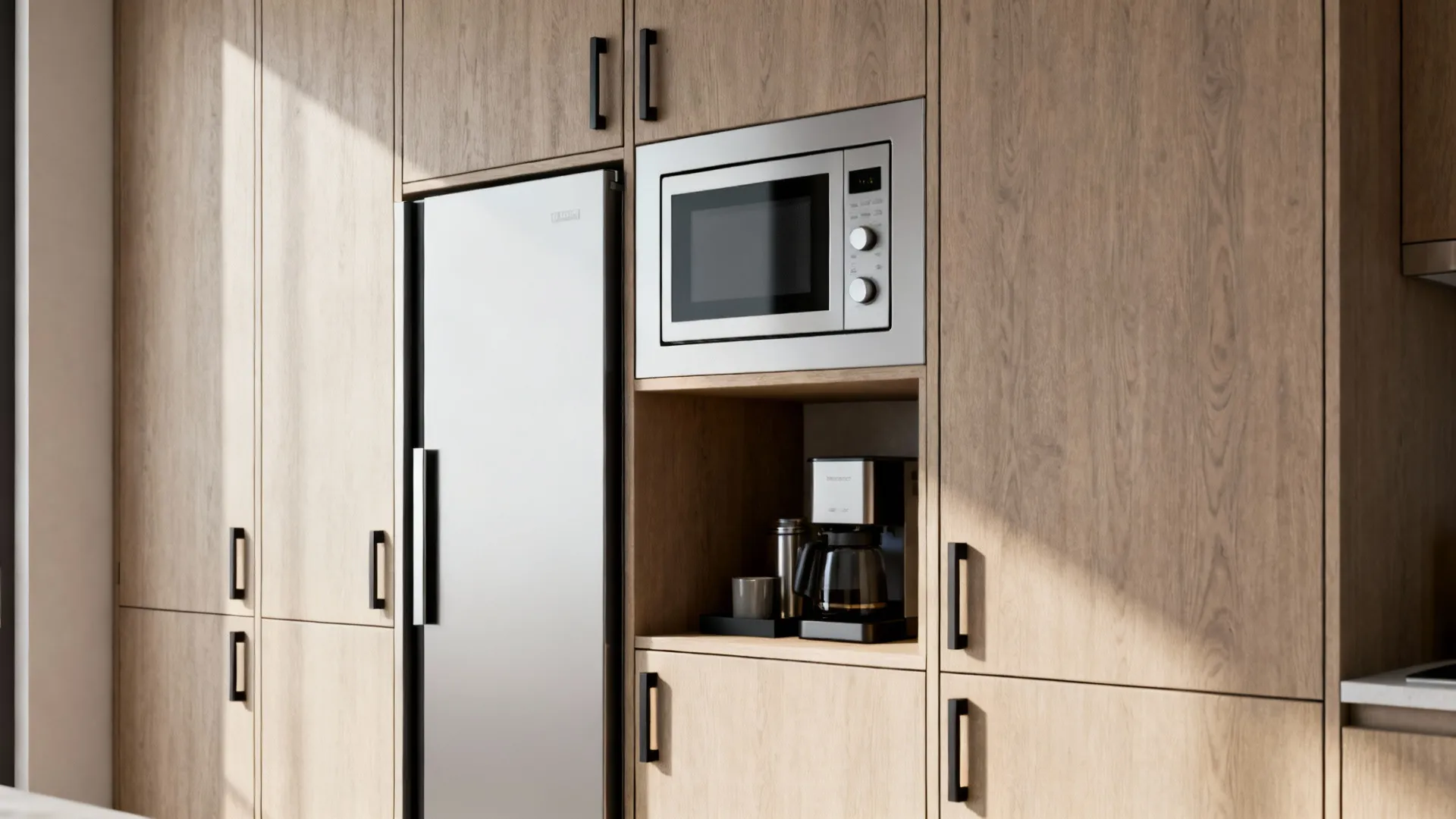 5. Compact appliances and concealed storage