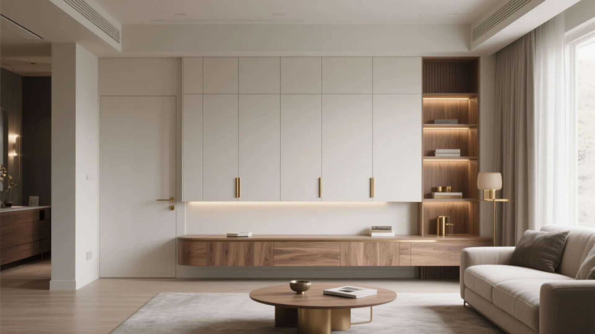 2) Seamless Built-ins and Concealed Storage