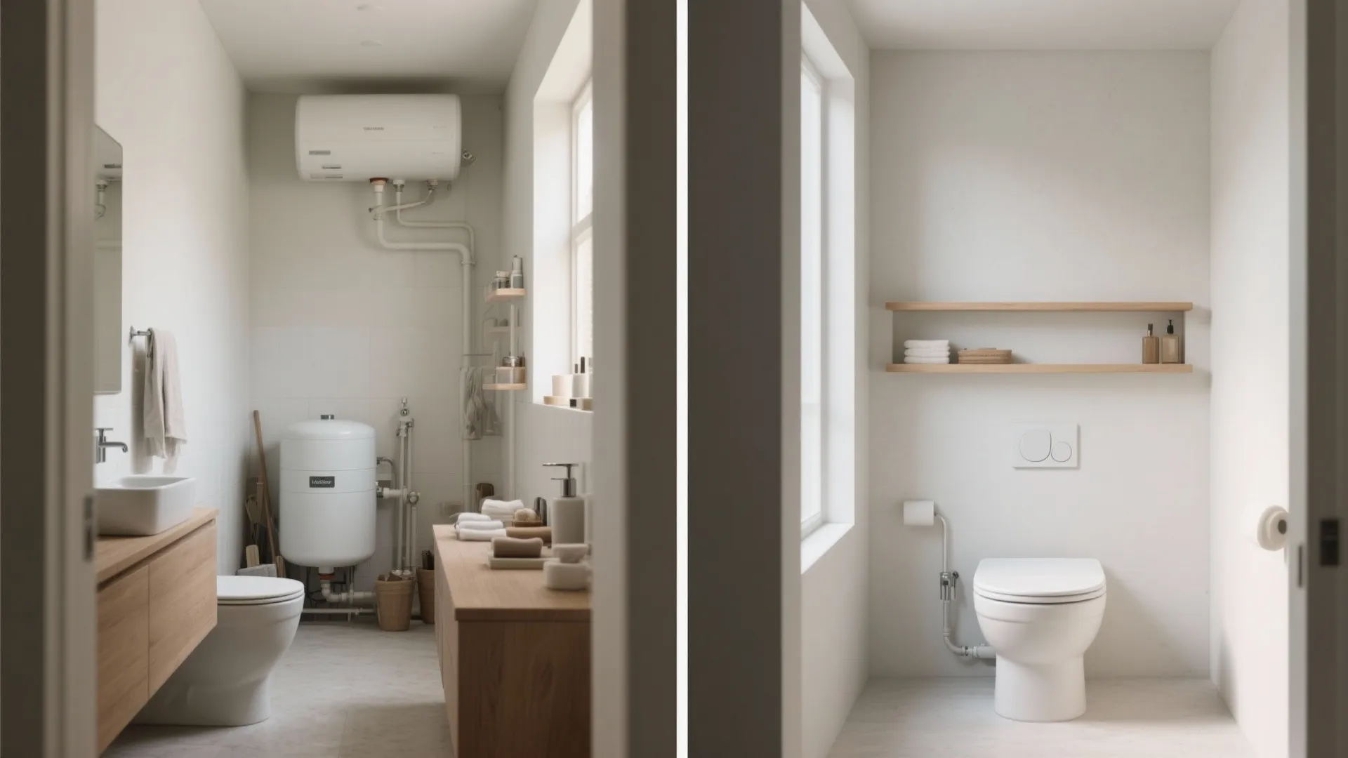 3. Concealed cistern with slim pan