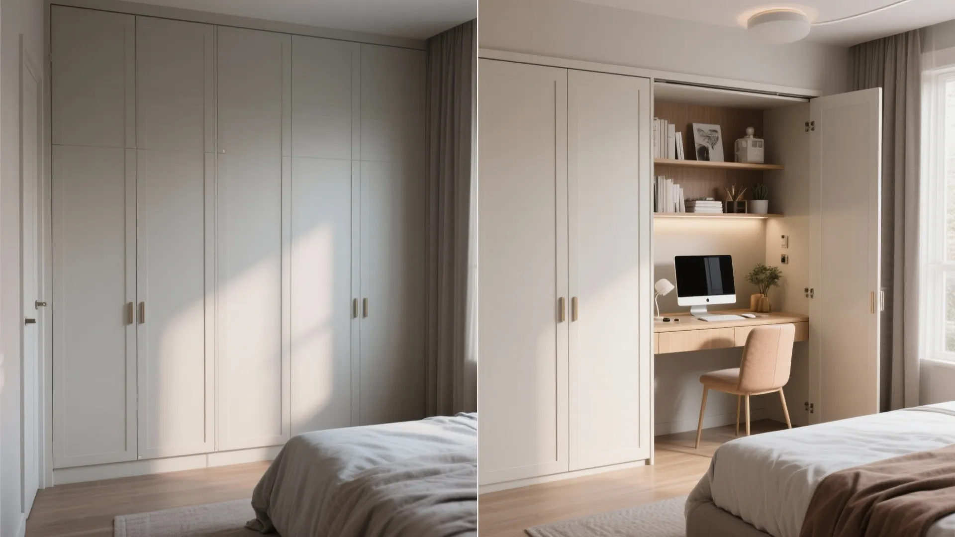 9. Concealed Desk Area