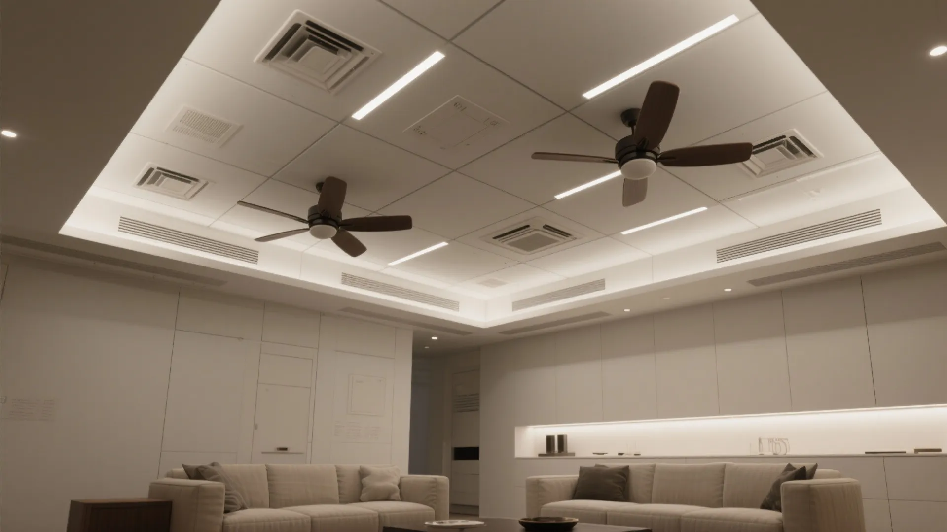 Concealed Grid POP with Slot Diffusers