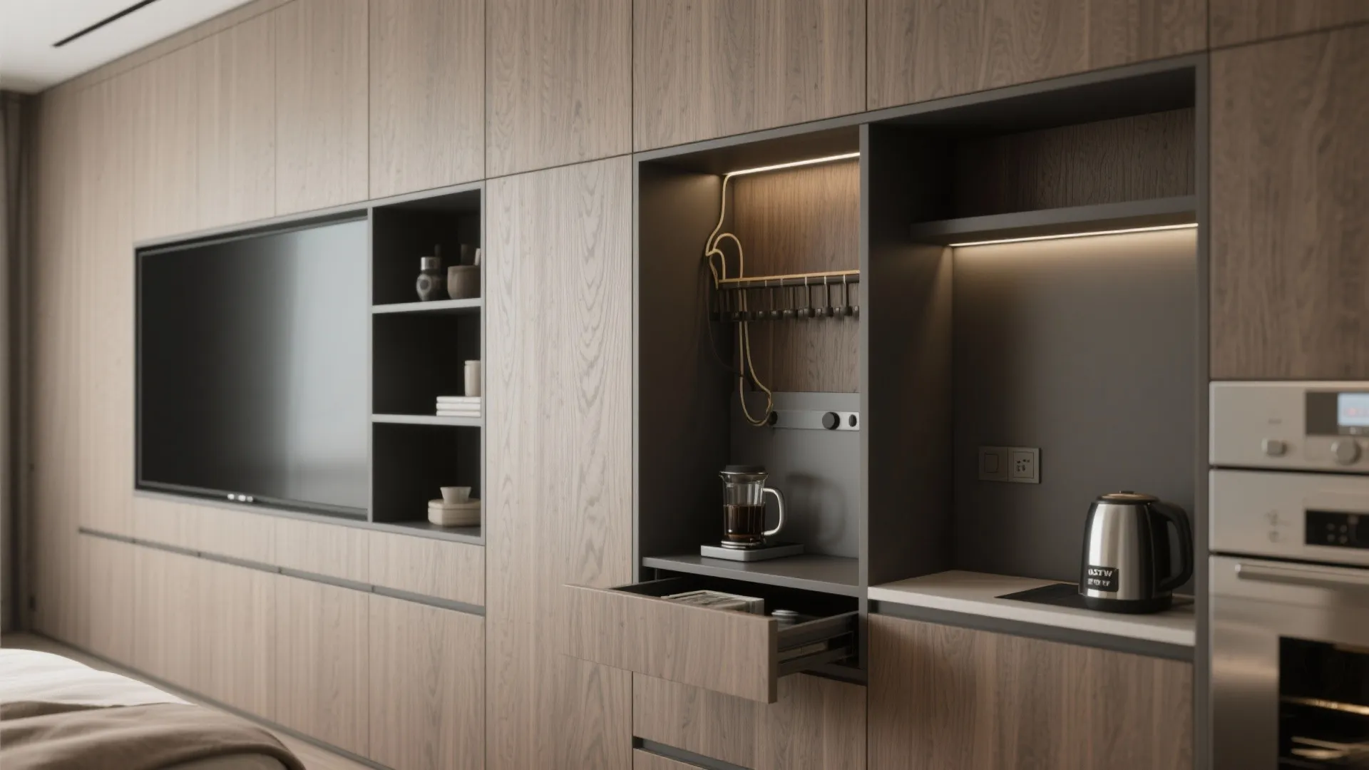 4. Built-in Storage and Concealed Amenities