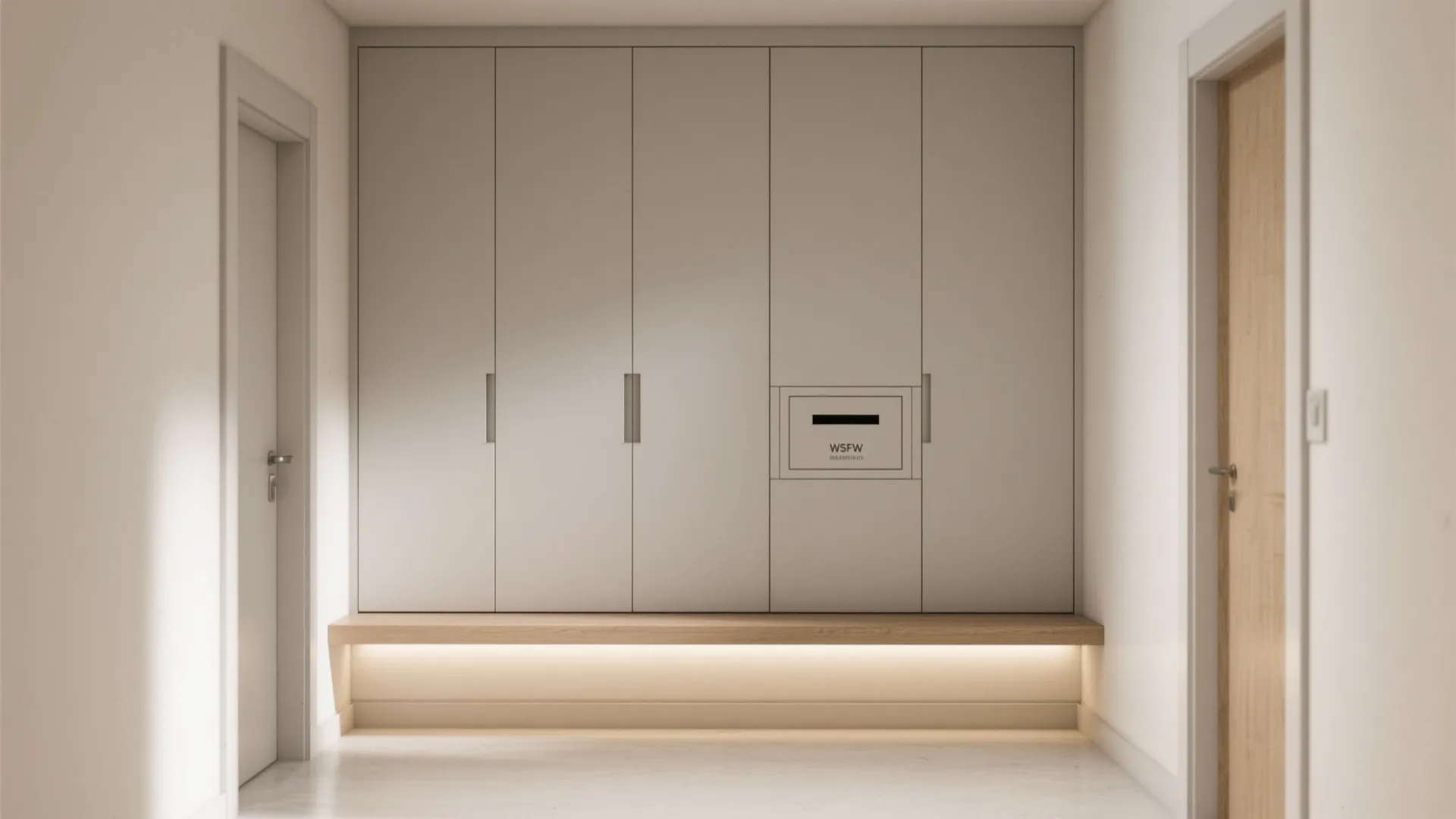 Minimalist wall panels with concealed storage