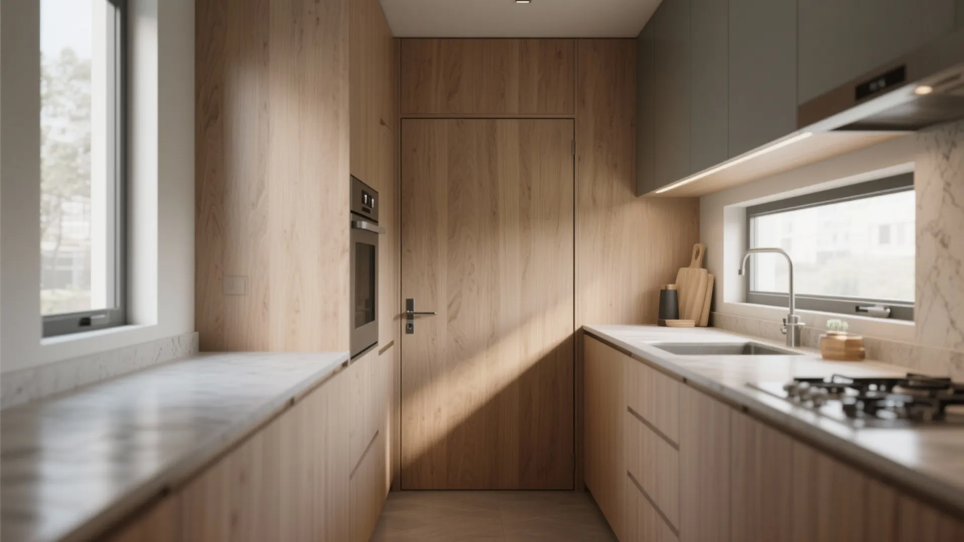 3. Cabinet-Concealed Pantry or Utility Door