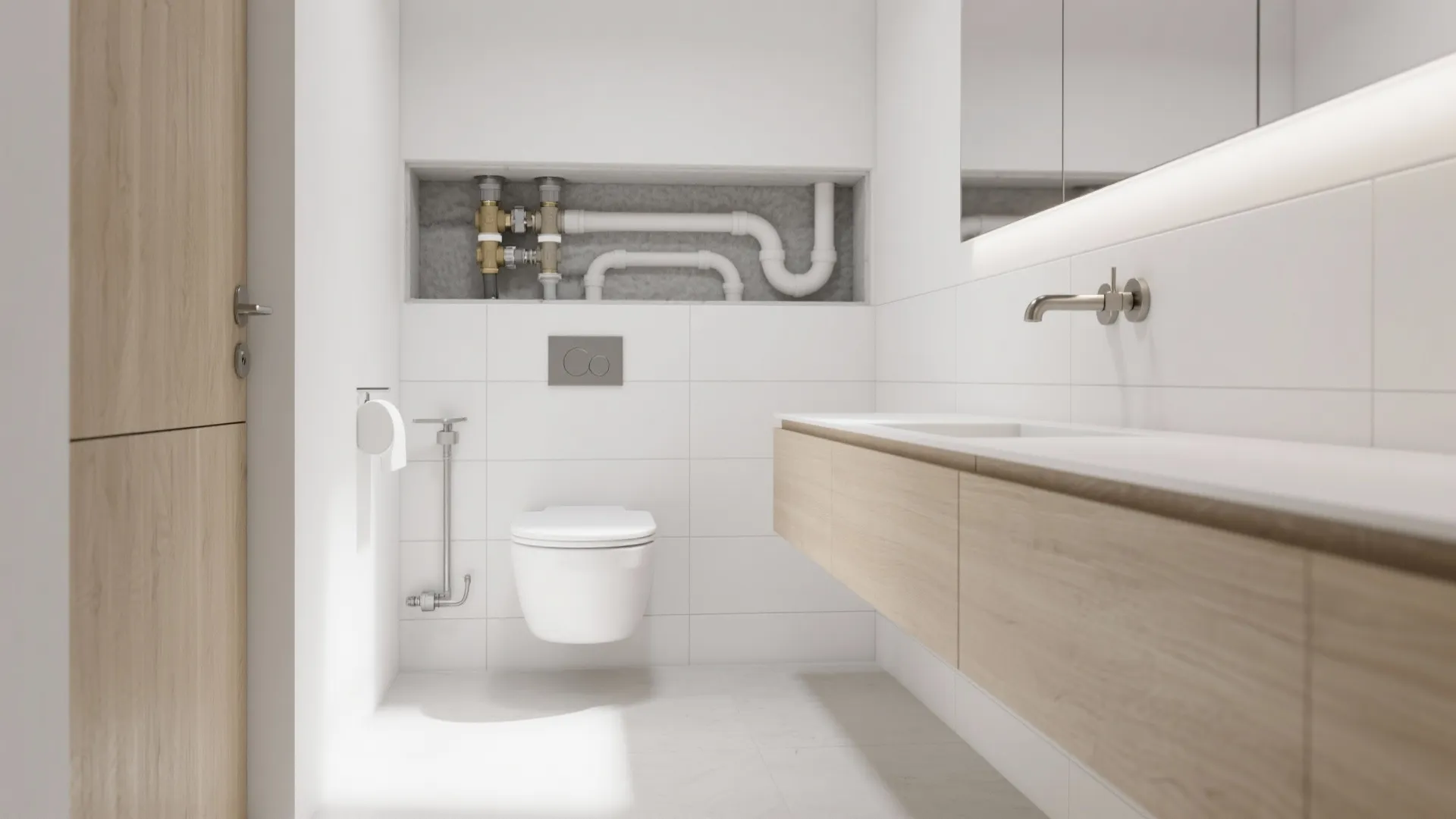 Concealed Piping With Smart Access