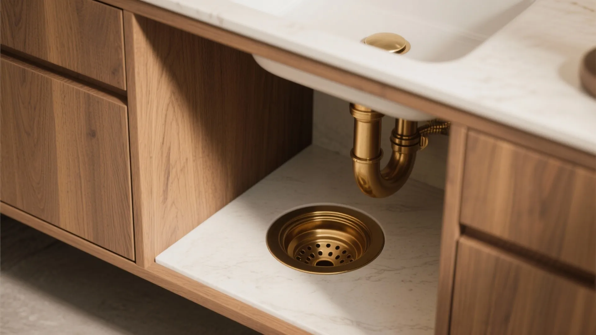 3. Conceal plumbing without hiding the brass detail