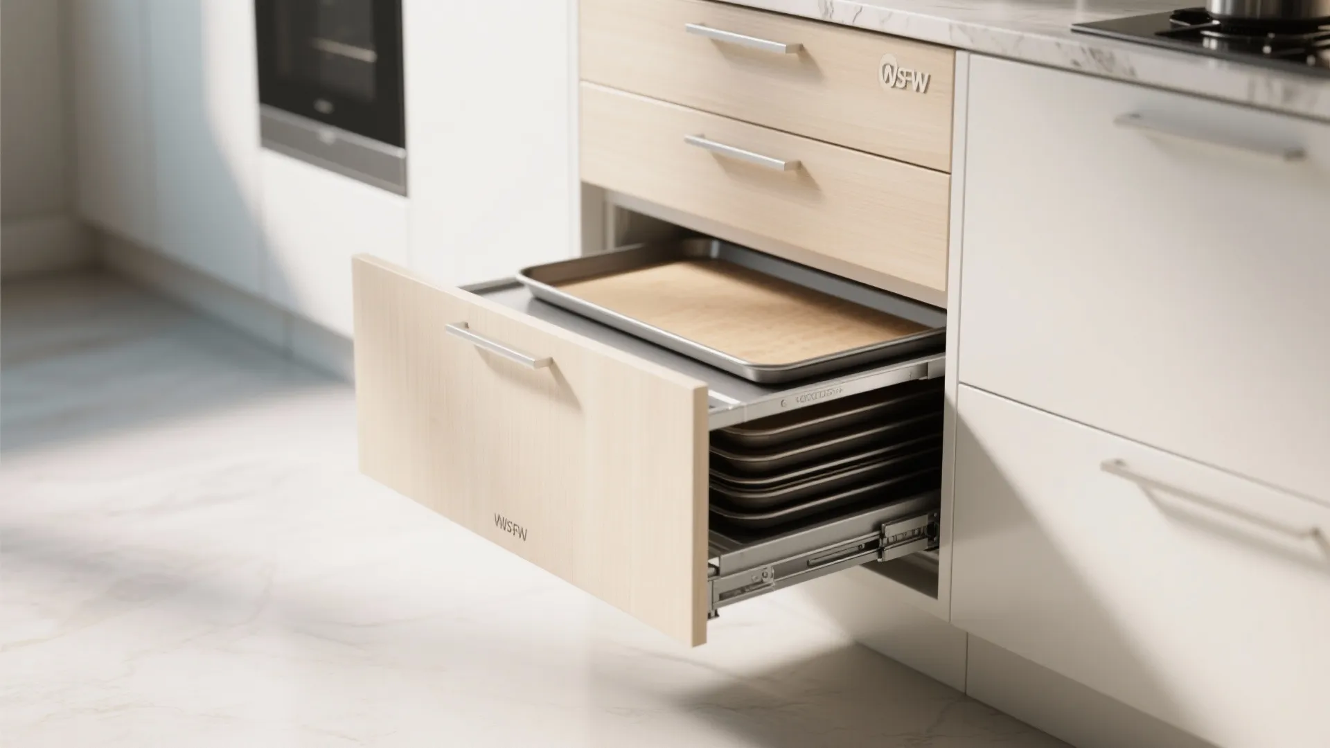 5. Concealed Pull-out Storage