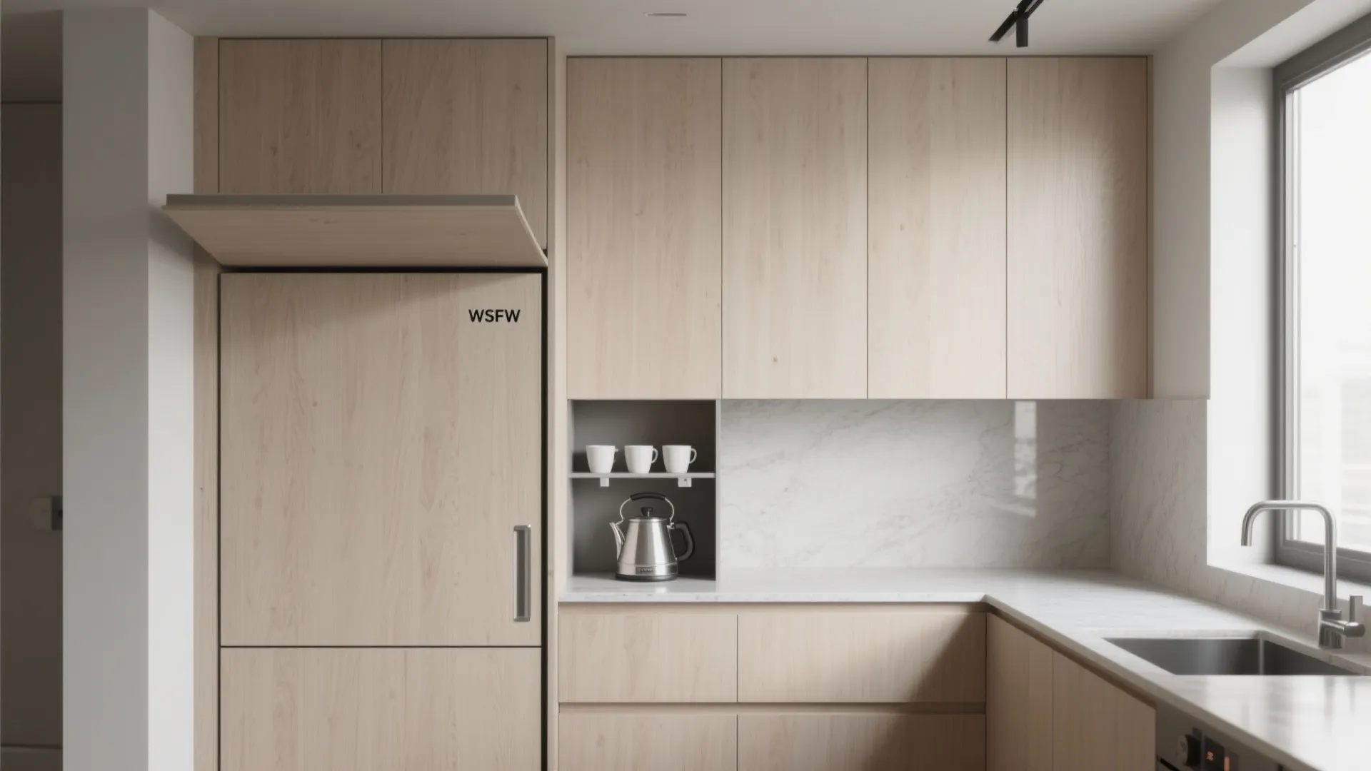 Minimalist storage with concealed zones