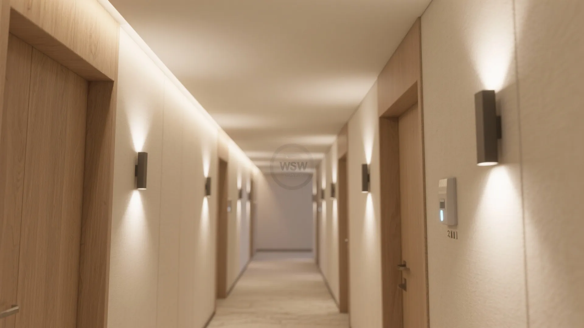 Hall and gallery walls with concealed uplight