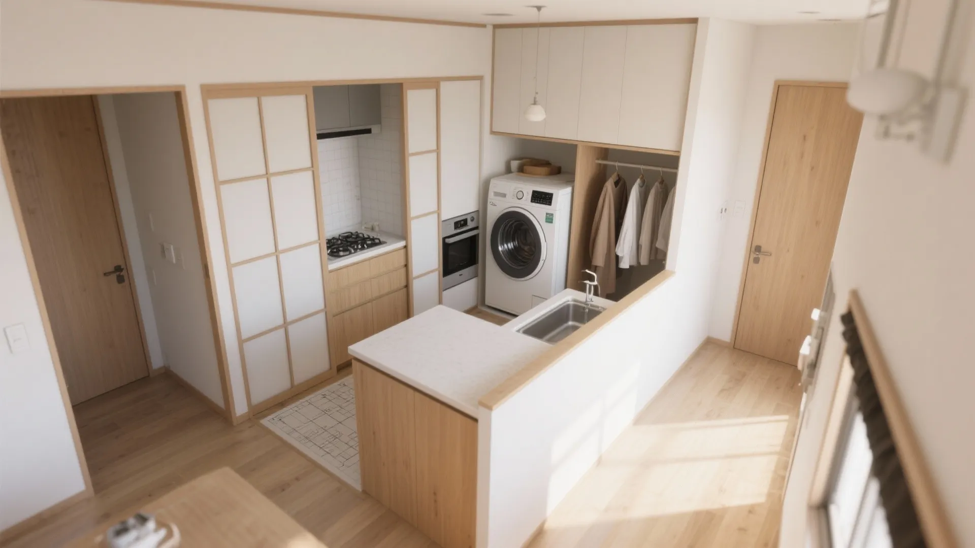 Tips 5: 家事動線は“同心円”にまとめる（東京小戸型・収納技巧）