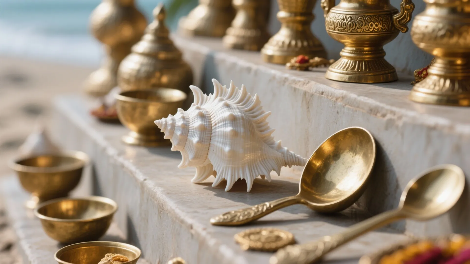 Conch shells and traditional artifacts