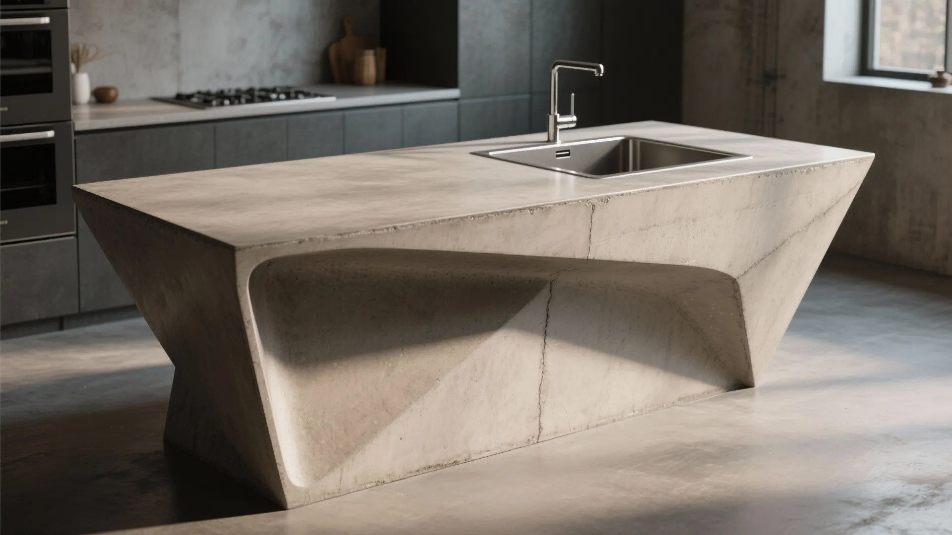 4. Concrete or Polished Microcement — industrial chic