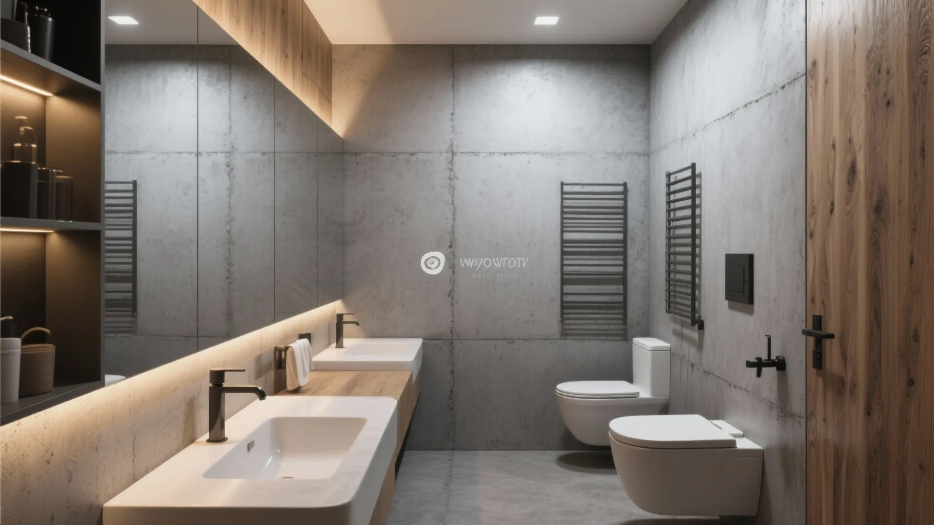 2. Concrete Effect Walls