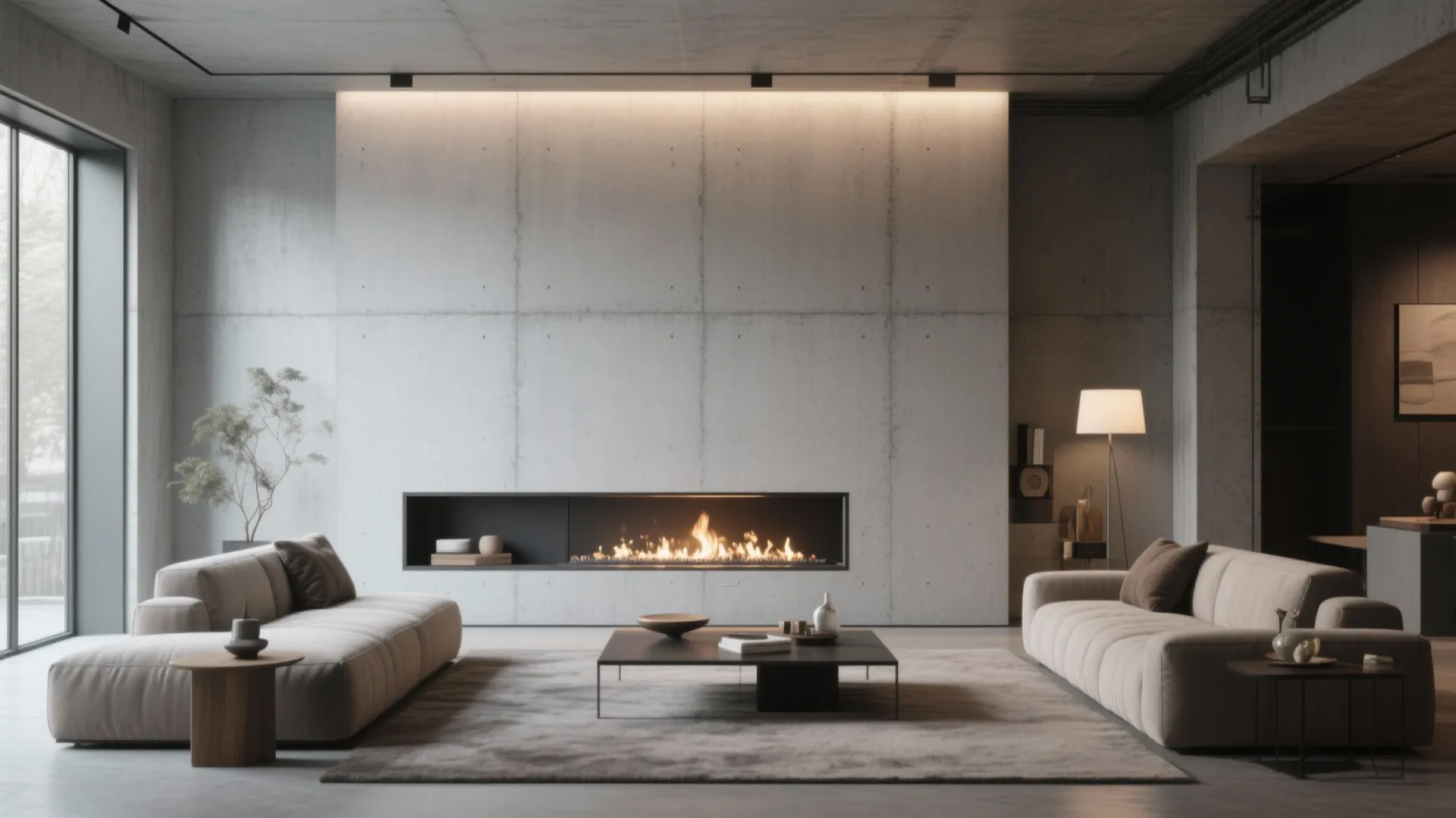 1. Minimalist Concrete Finish