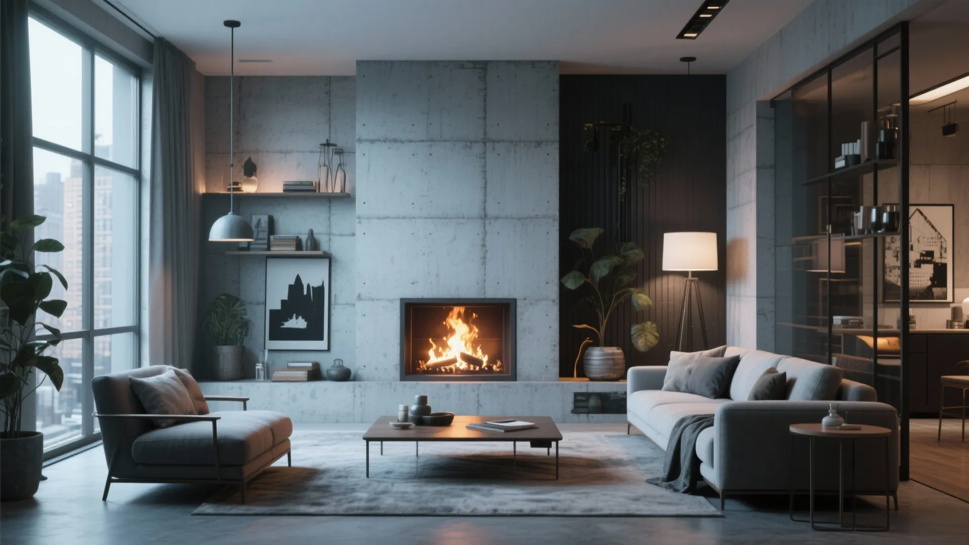 3. Sleek Concrete Statement